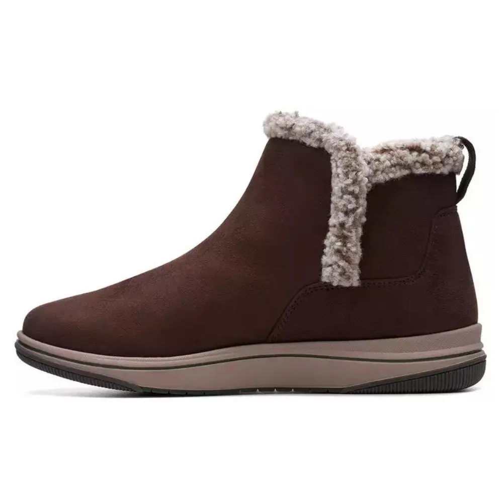 Clarks Breeze Fur Dark Brown Winter Bootie (Women's)