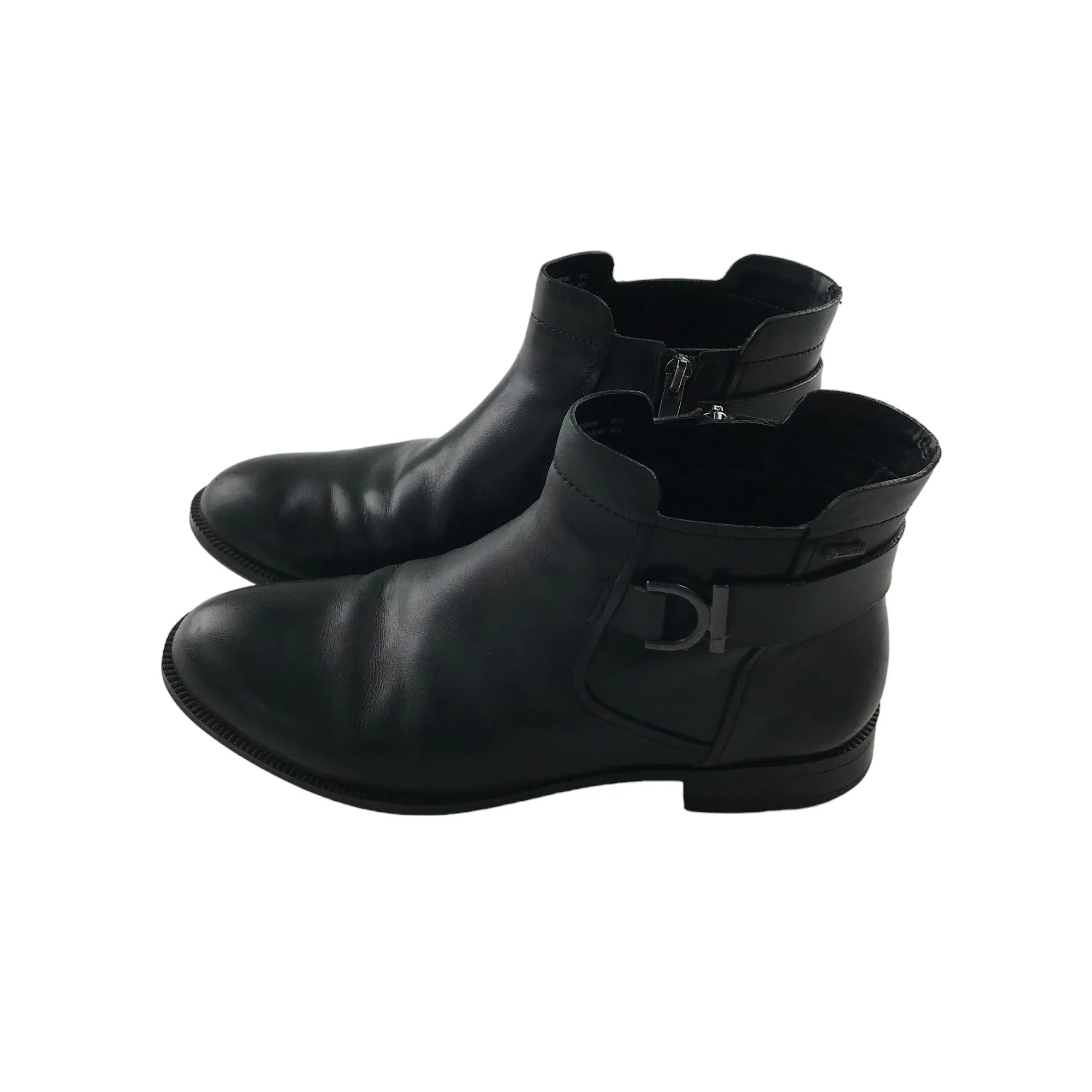 Clarks Gore-Tex boots shoe size UK 6 black ankle height leather-style material