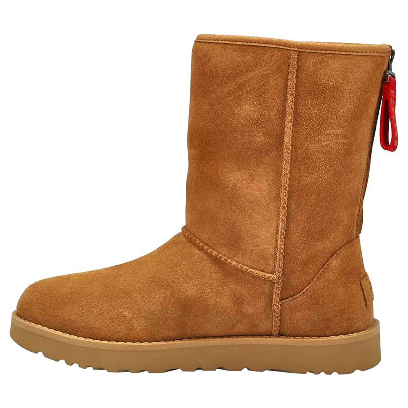 Classic Mini Logo Zip Sheepskin Women's Winter Boots