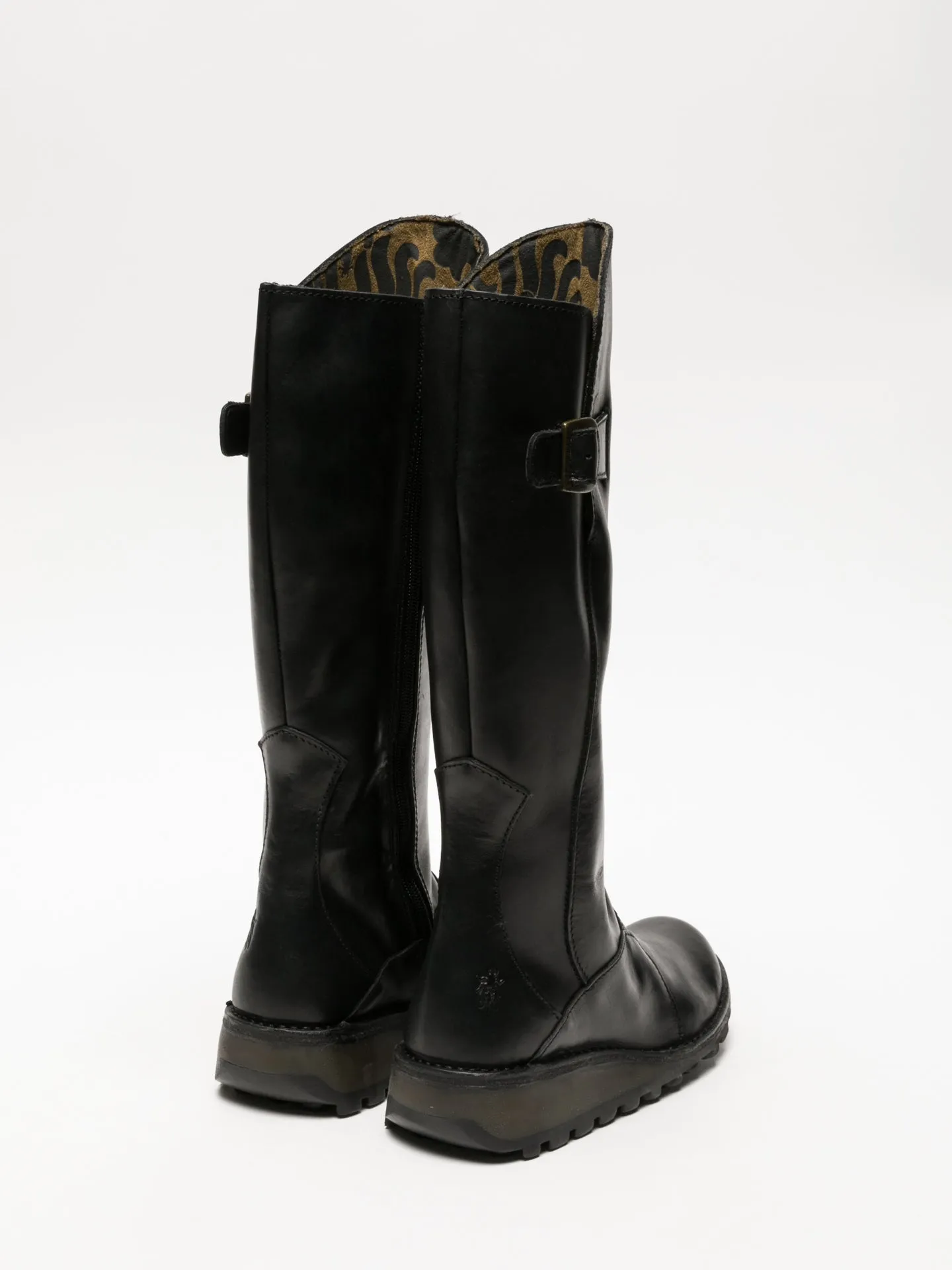 Coal Black Zip Up Boots