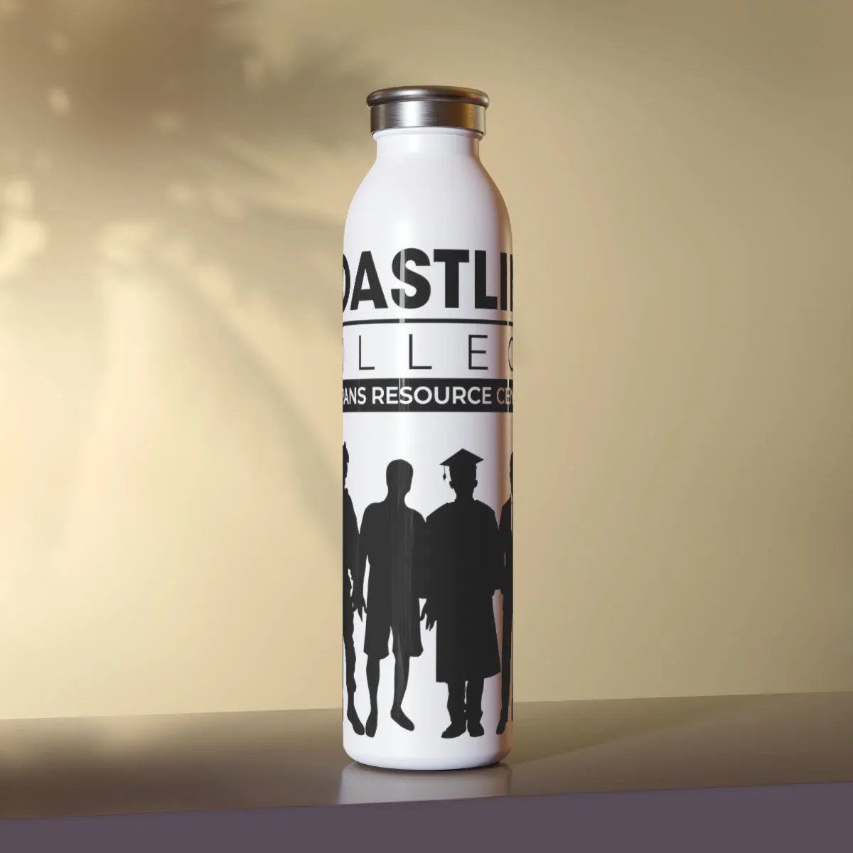 Coastline Veterans Resource Center Slim Water Bottle