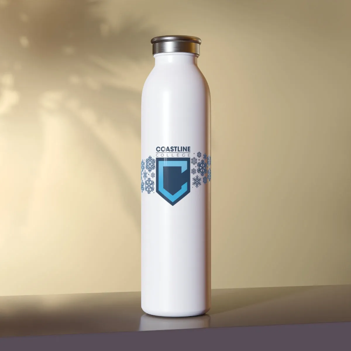 Coastline Winter Wave Slim Water Bottle