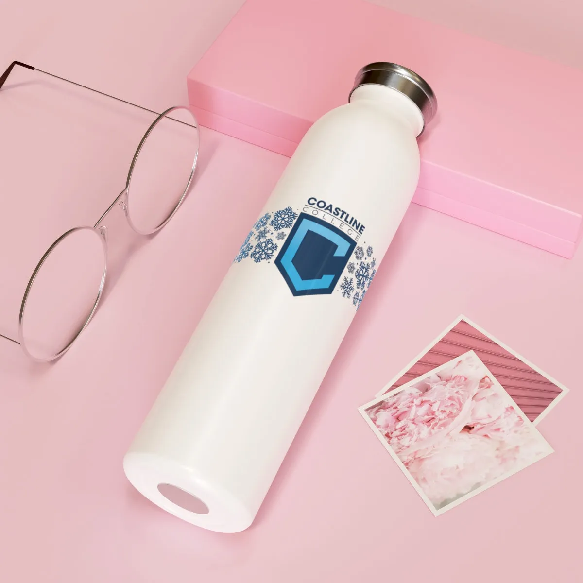 Coastline Winter Wave Slim Water Bottle