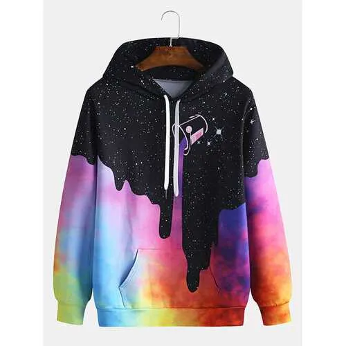 Cool Gradient Drawstring Hoodie