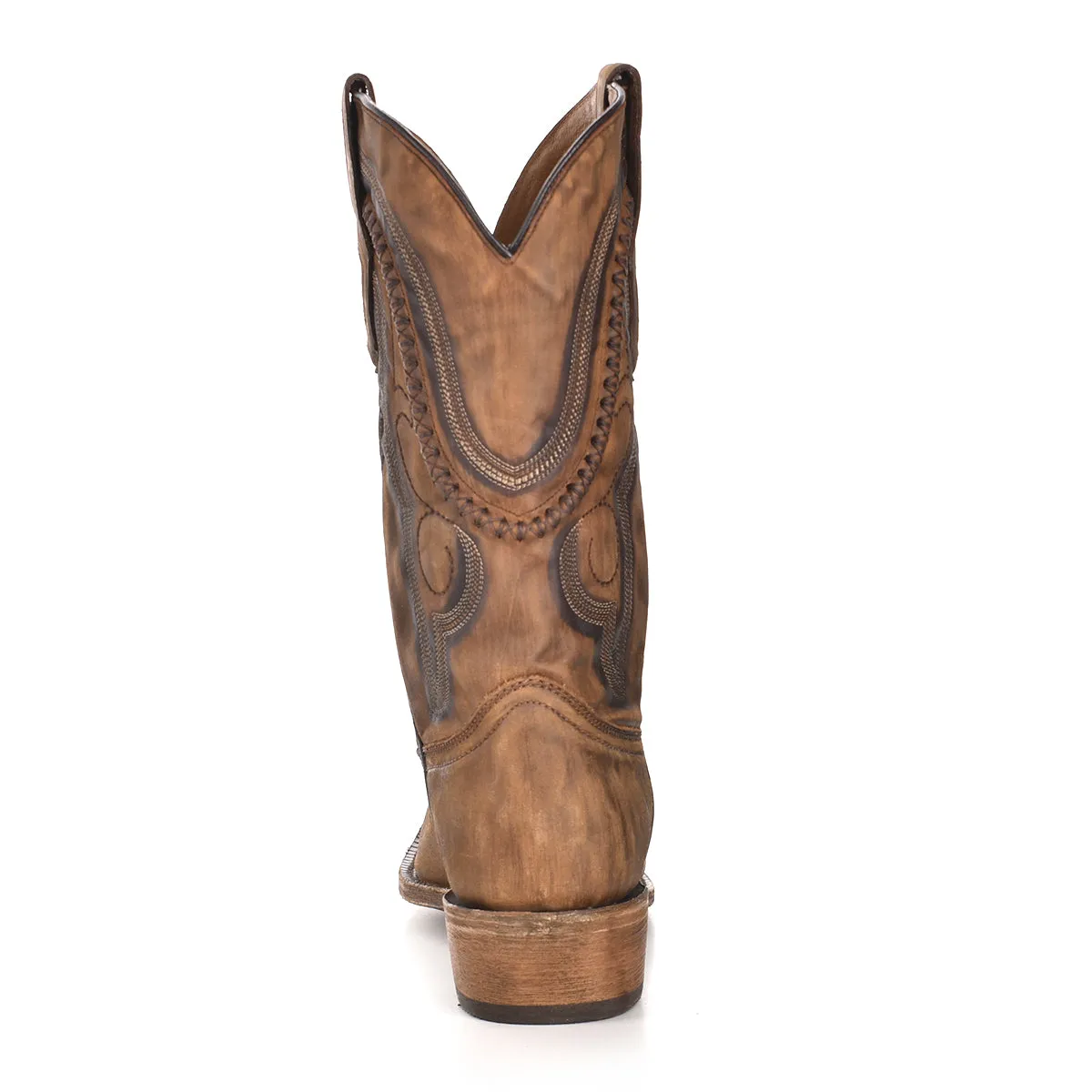 Corral A3479 Men’s Brown Embroidery Narrow Square Cowboy Boots