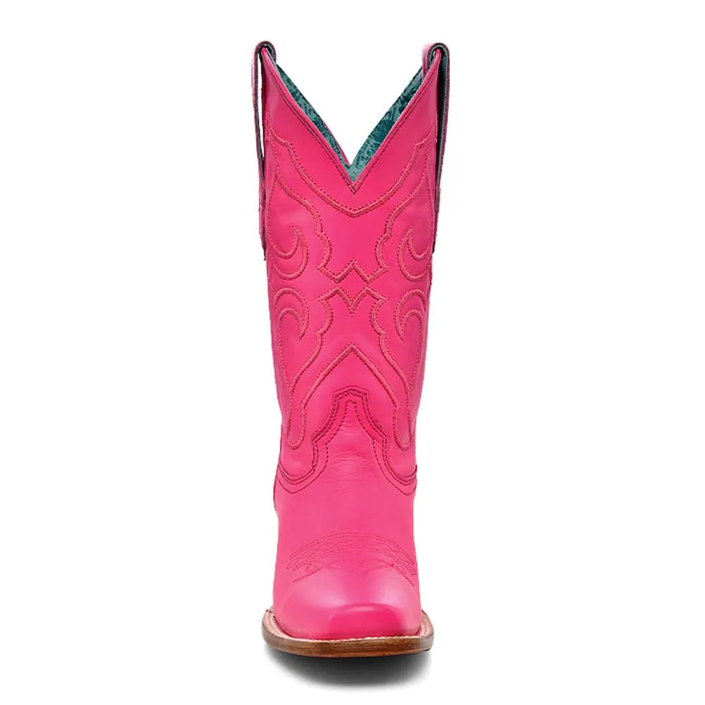 Corral Women’s Western Square Toe Fuscia Embroidery Boots