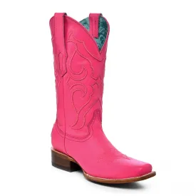 Corral Women’s Western Square Toe Fuscia Embroidery Boots