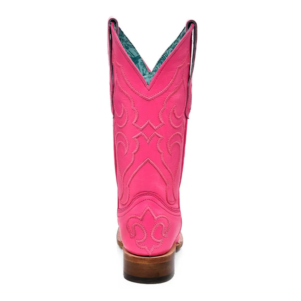 Corral Women’s Western Square Toe Fuscia Embroidery Boots