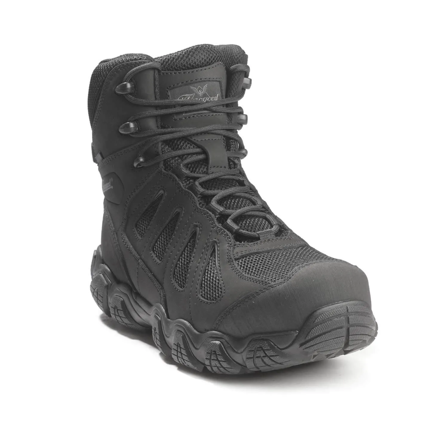 Crosstrex 6" Composite-Toe Boots Black Side Zip WP