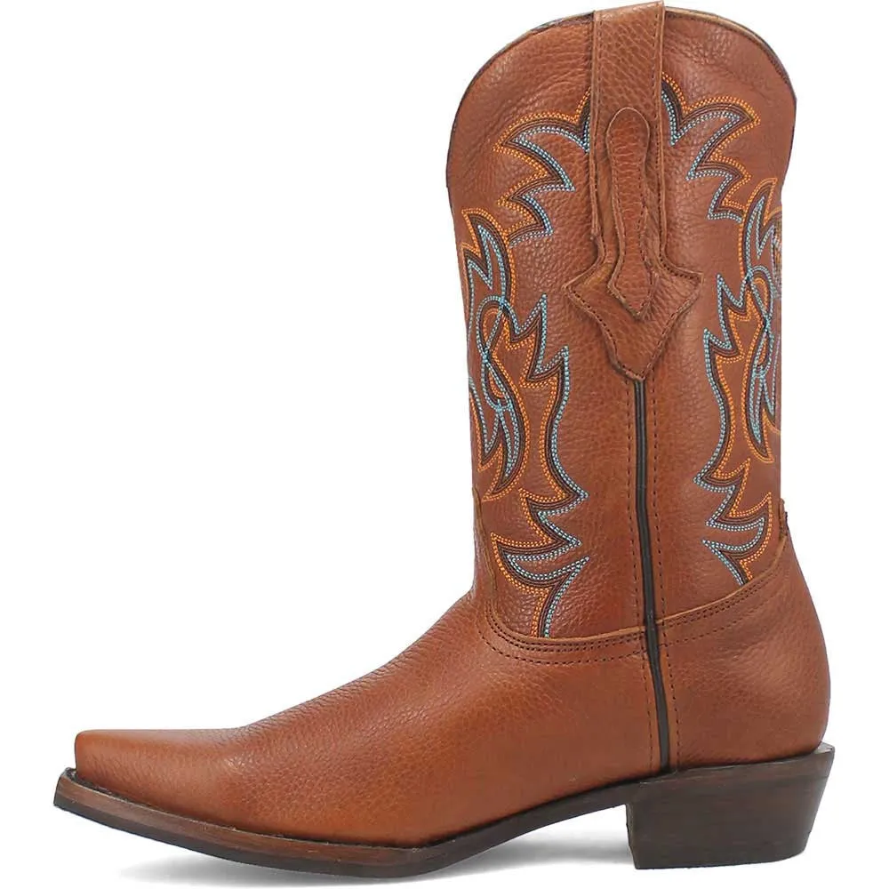 Dingo Gold Rush Tan Leather Snip Toe Western Boots