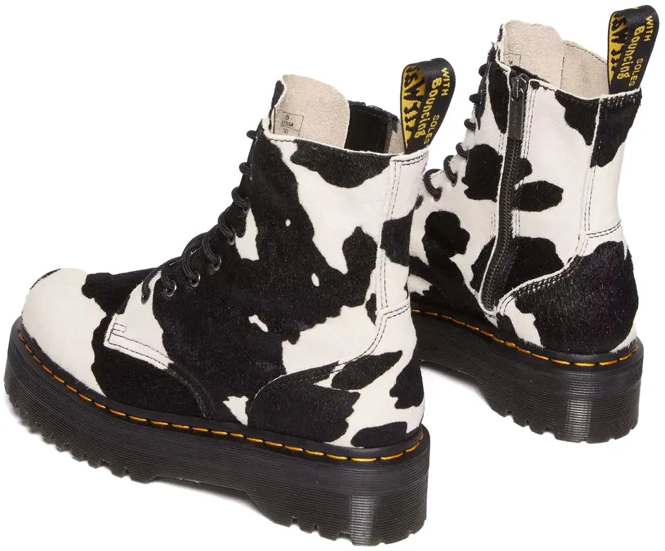 Dr. Martens Jadon Retro Quad Hair On Cow Print