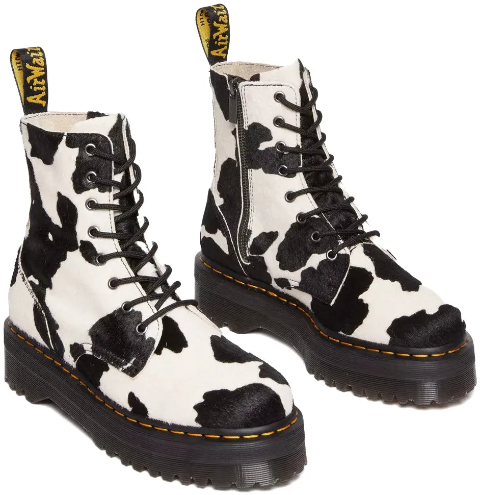 Dr. Martens Jadon Retro Quad Hair On Cow Print