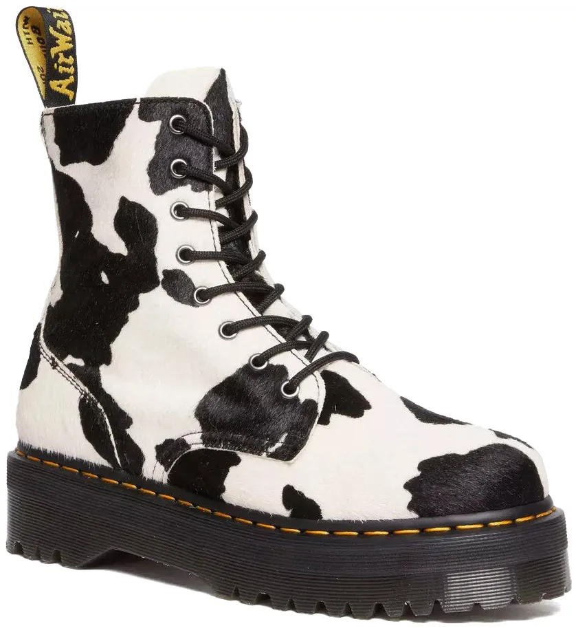 Dr. Martens Jadon Retro Quad Hair On Cow Print