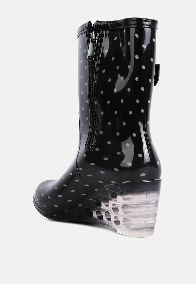 Drench Clear Wedge Rainboots