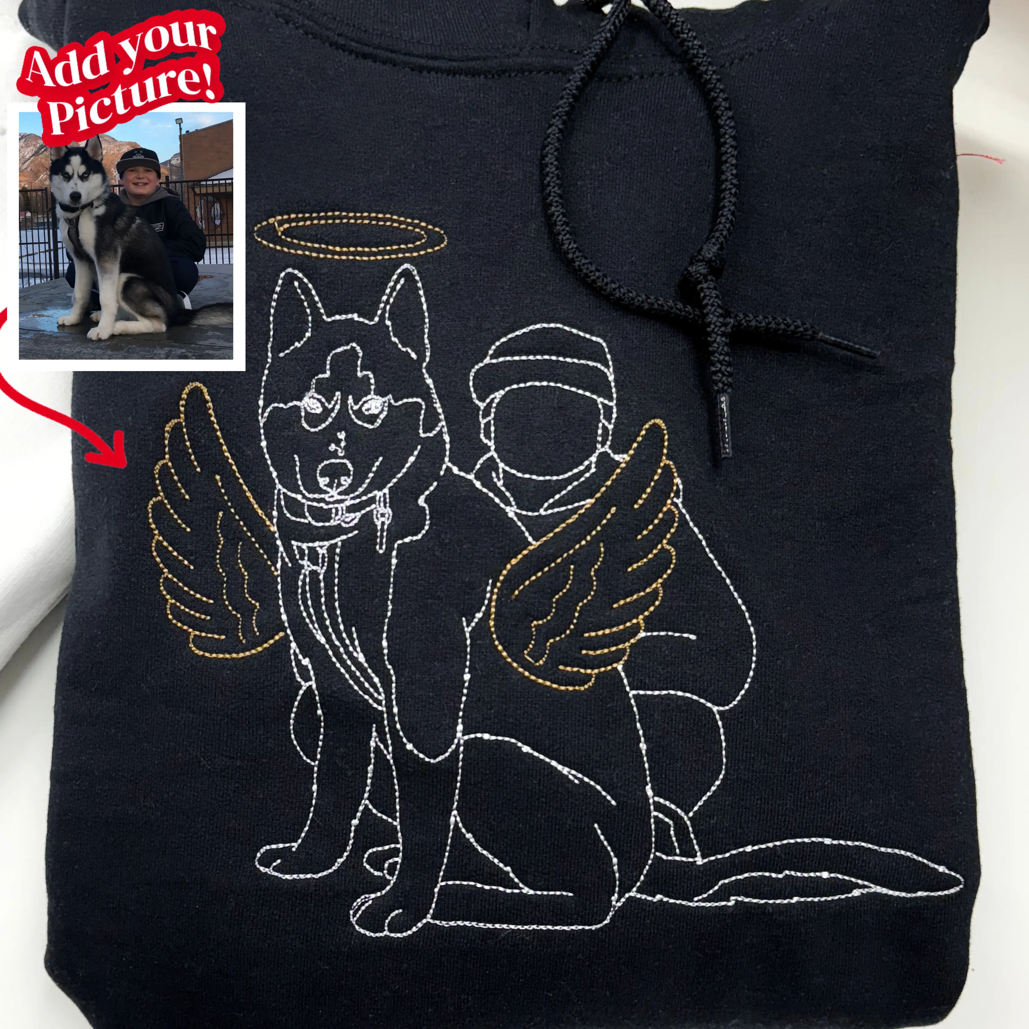 Embroidered Pet Hoodie - Soulmate Customs©