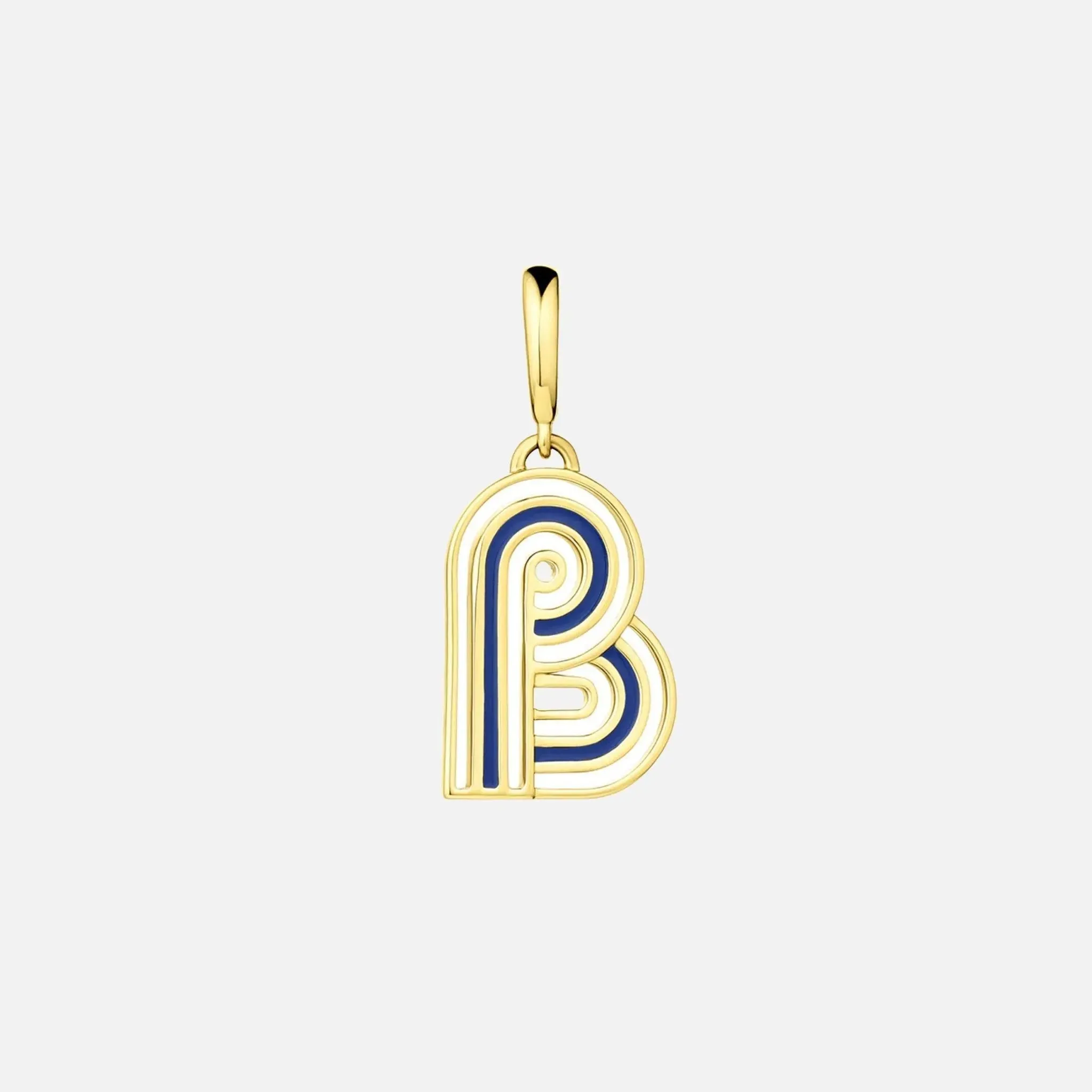 Enamel Disco Initial Charms