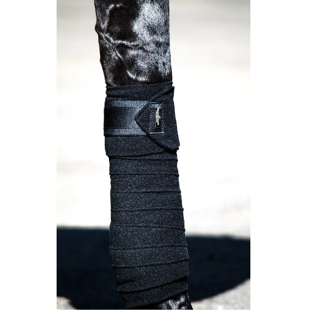 Equestrian Stockholm Fleece Bandages Black Edition