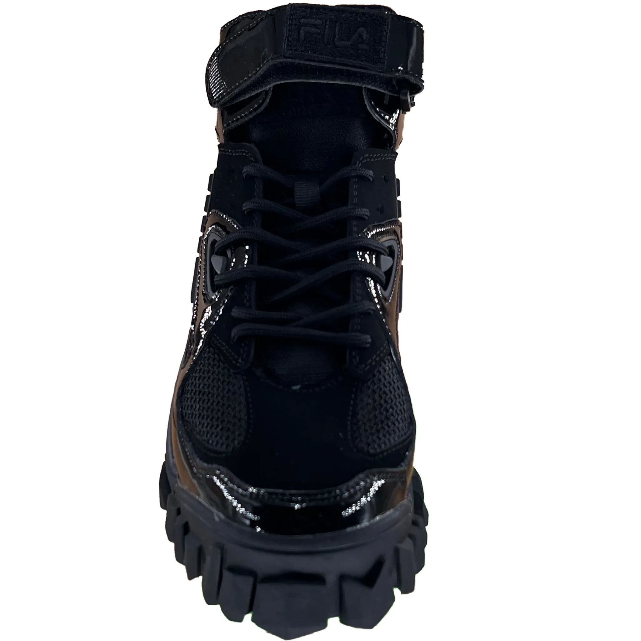 Fila Women's Casual Yak Boots Patent Leather Black 5HM01099-001