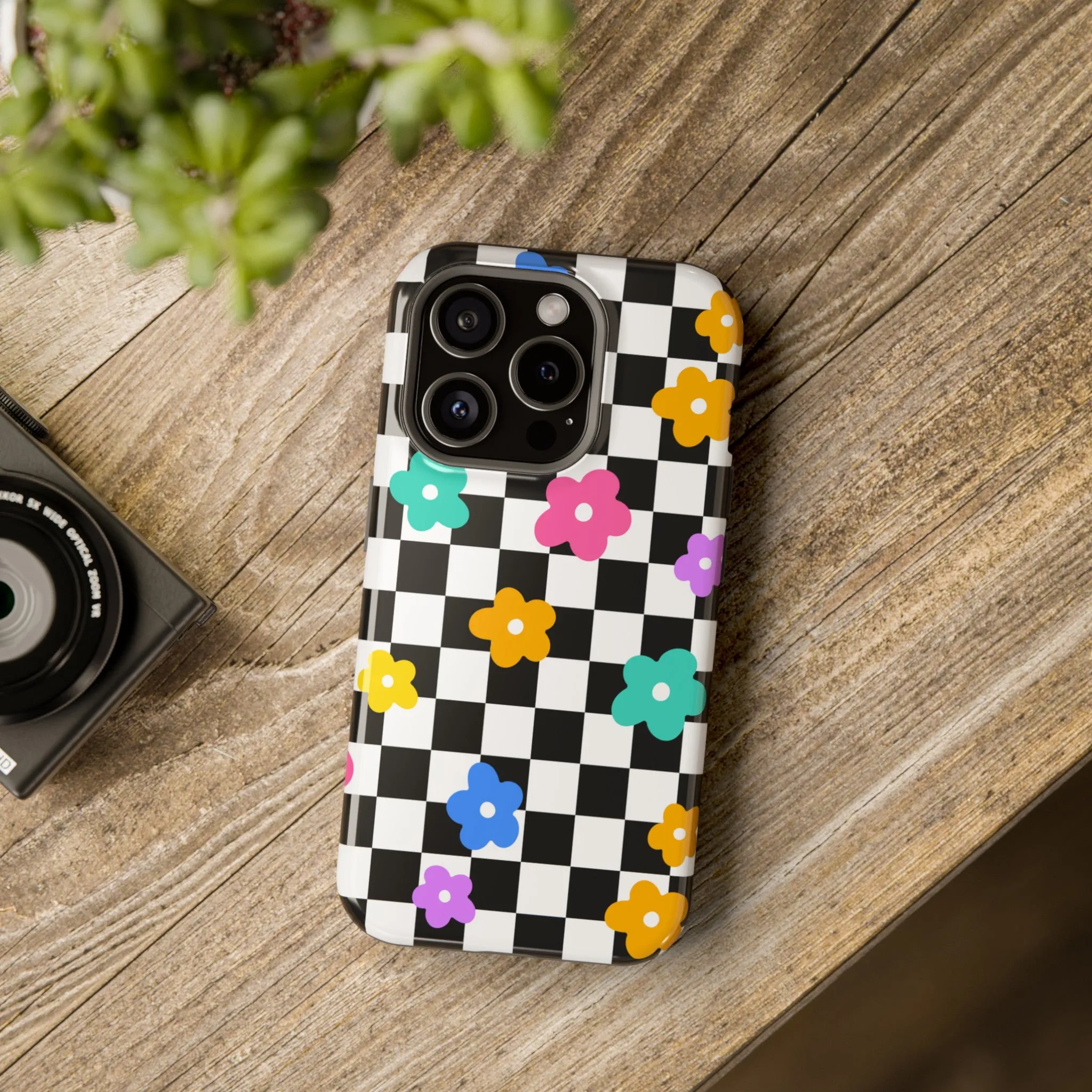 Floral Checkmate | Floral Check Case