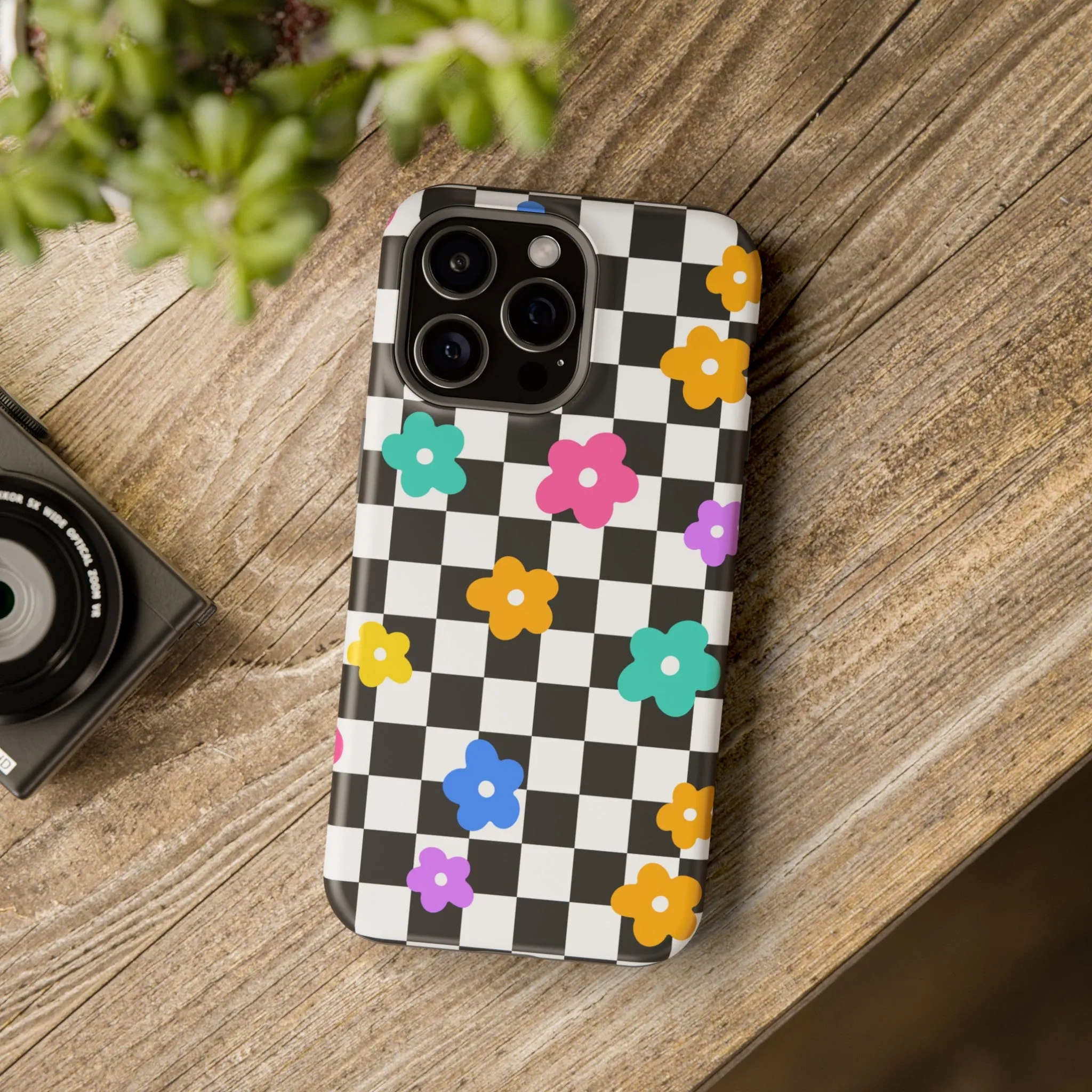 Floral Checkmate | Floral Check Case