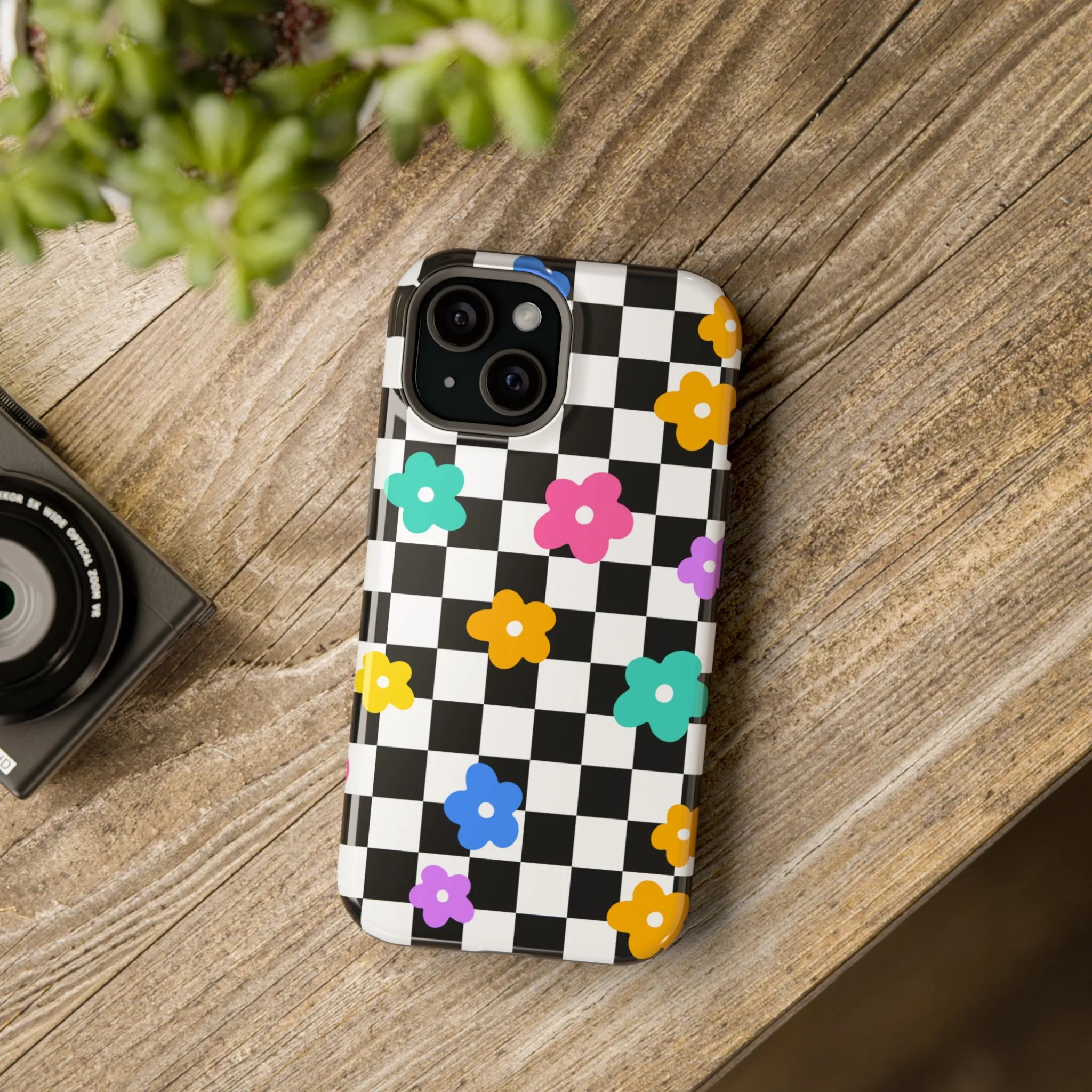 Floral Checkmate | Floral Check Case