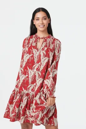 Floral Long Sleeve Smock Dress