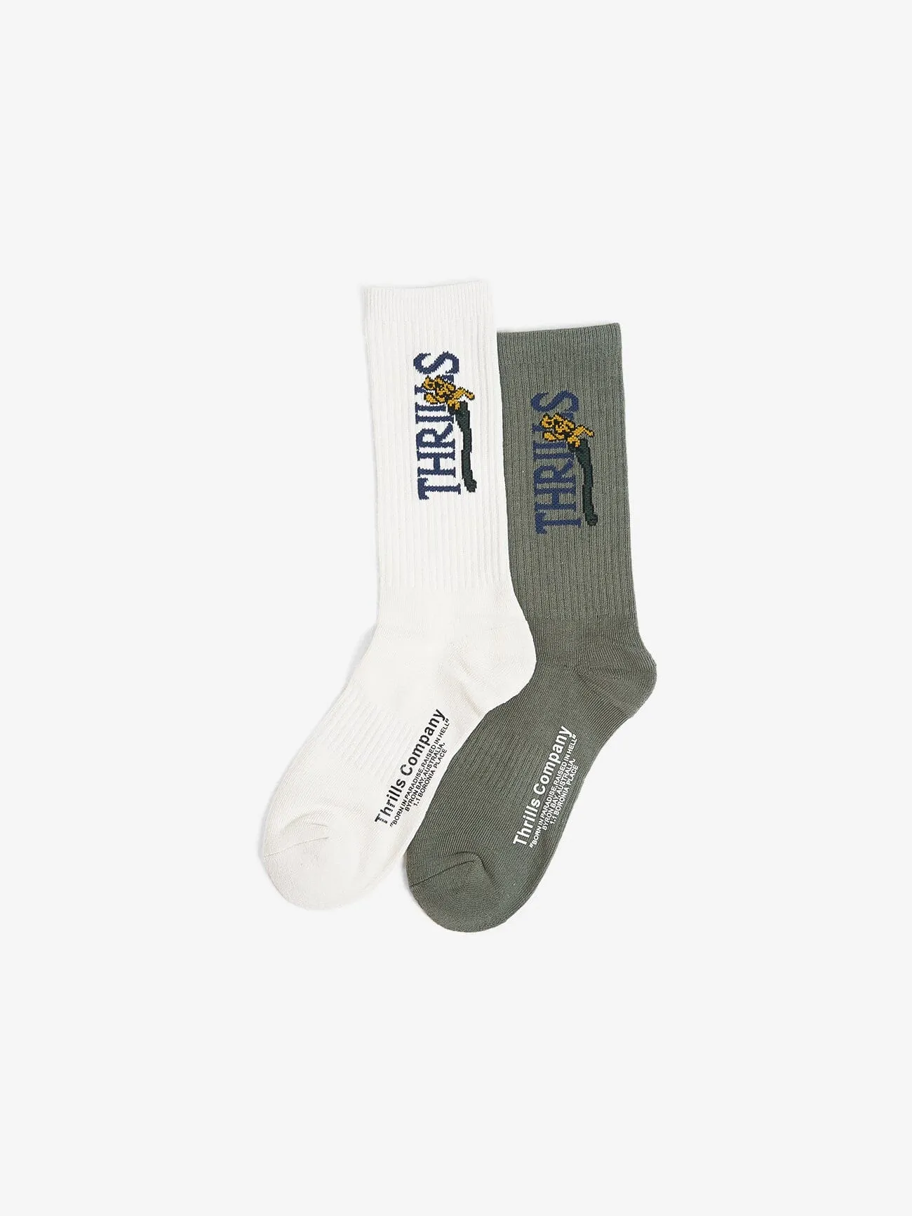 Flowershop 2 Pack Sock - Sea Spray - Heritage White