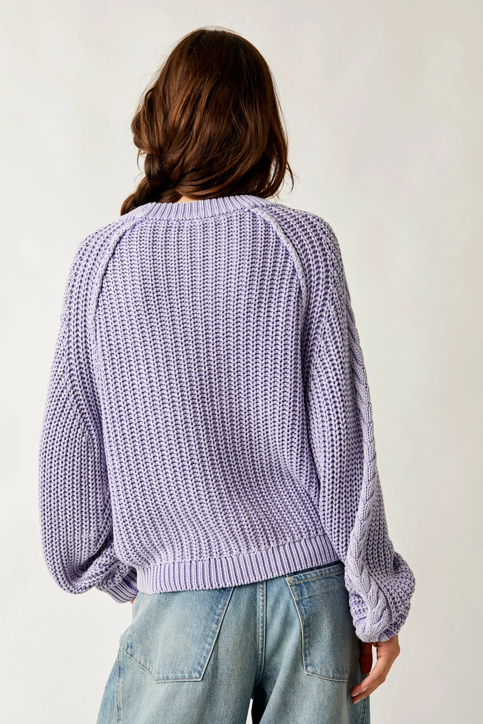 Frankie Cable Sweater Heavenly Lavender