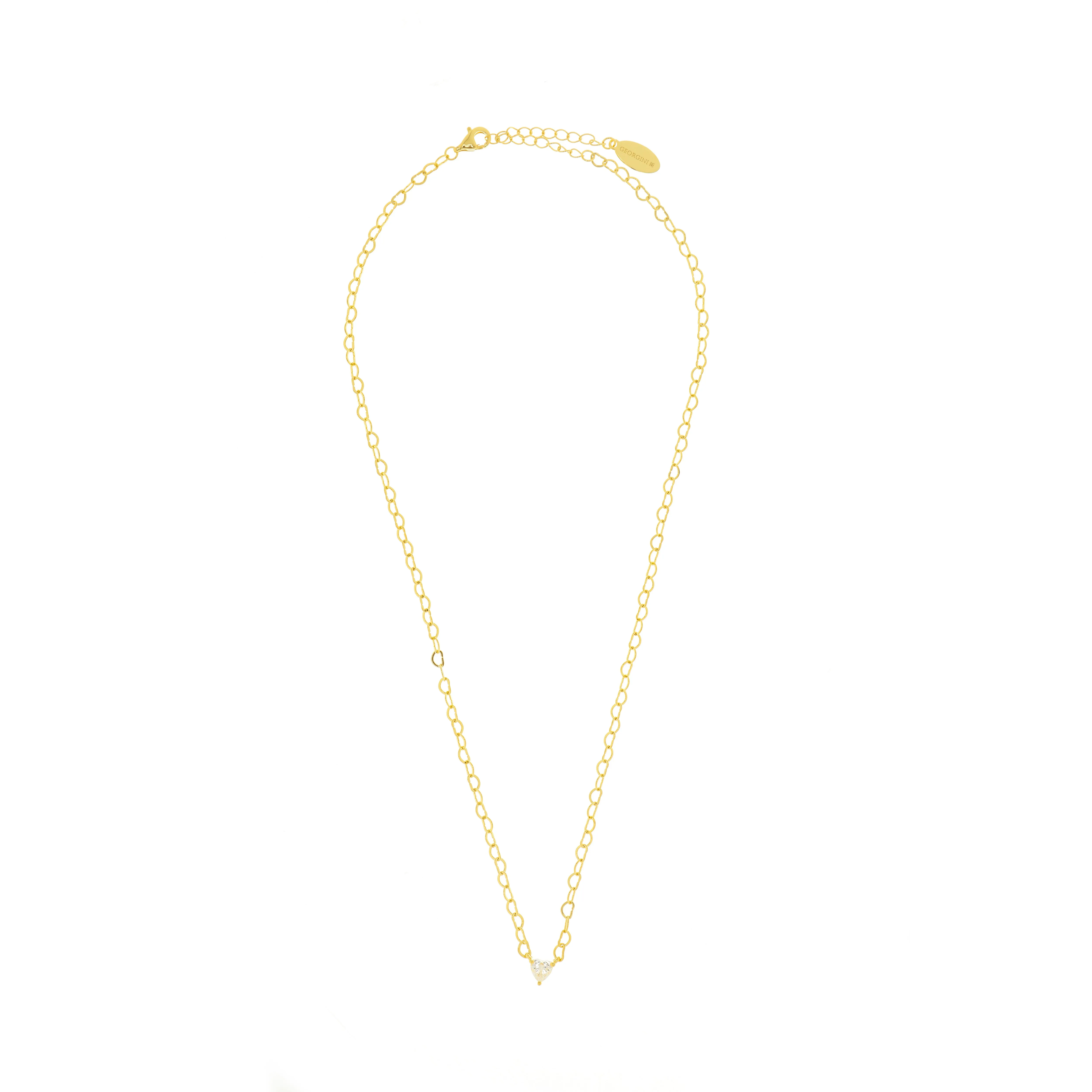 Georgini Sweetheart Heart Chain Necklace- Gold