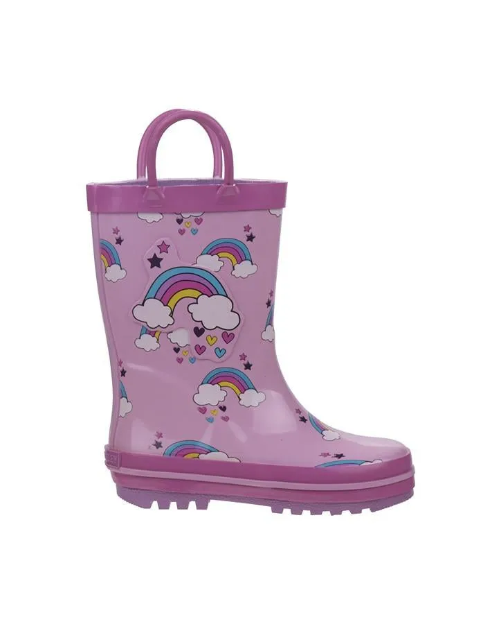 Girls Rainbows Rain Boot