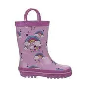 Girls Rainbows Rain Boot