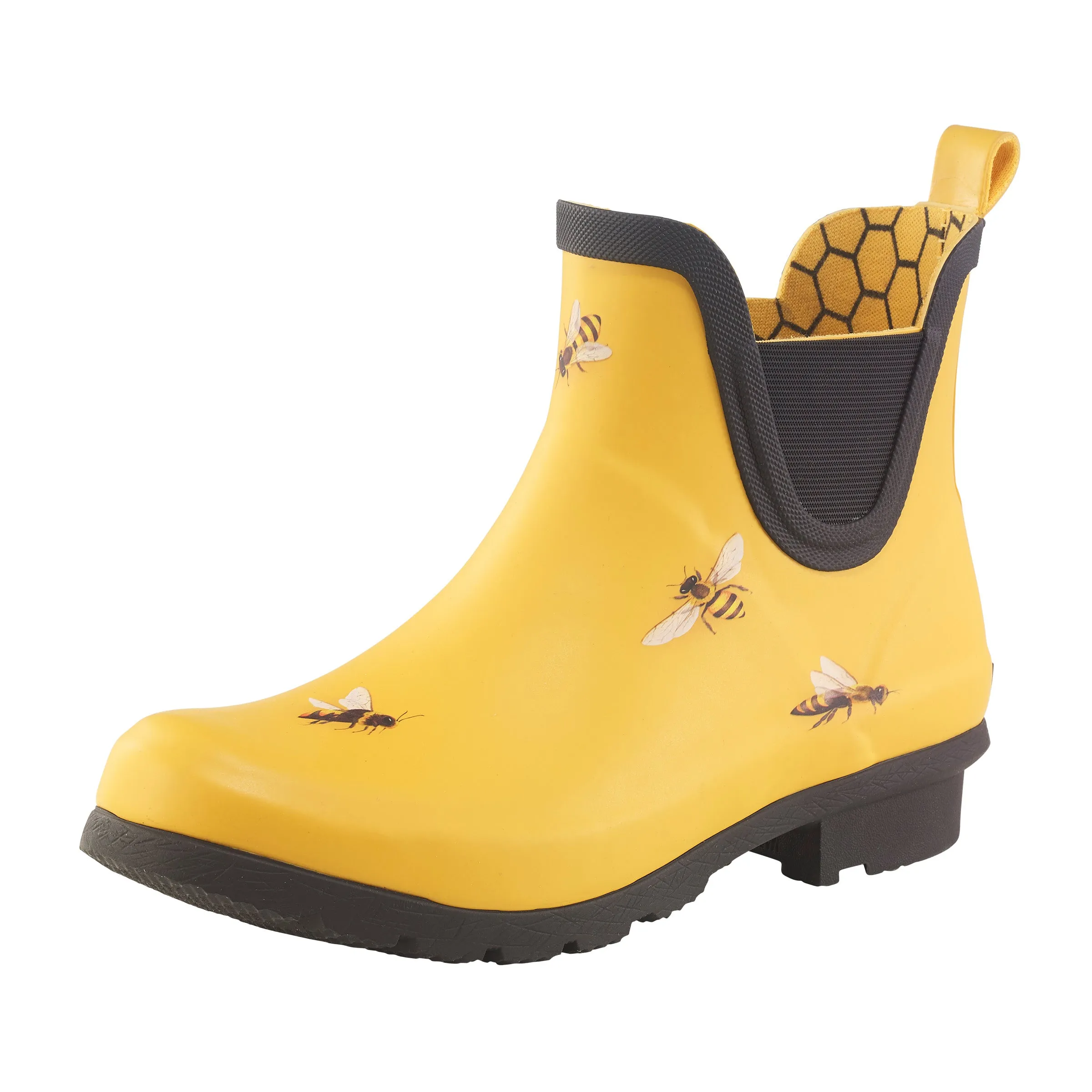 Gold Bees Chelsea Rain Boot