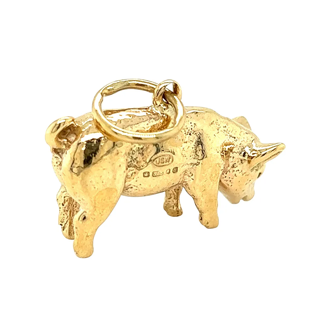 Gold Pig Charm