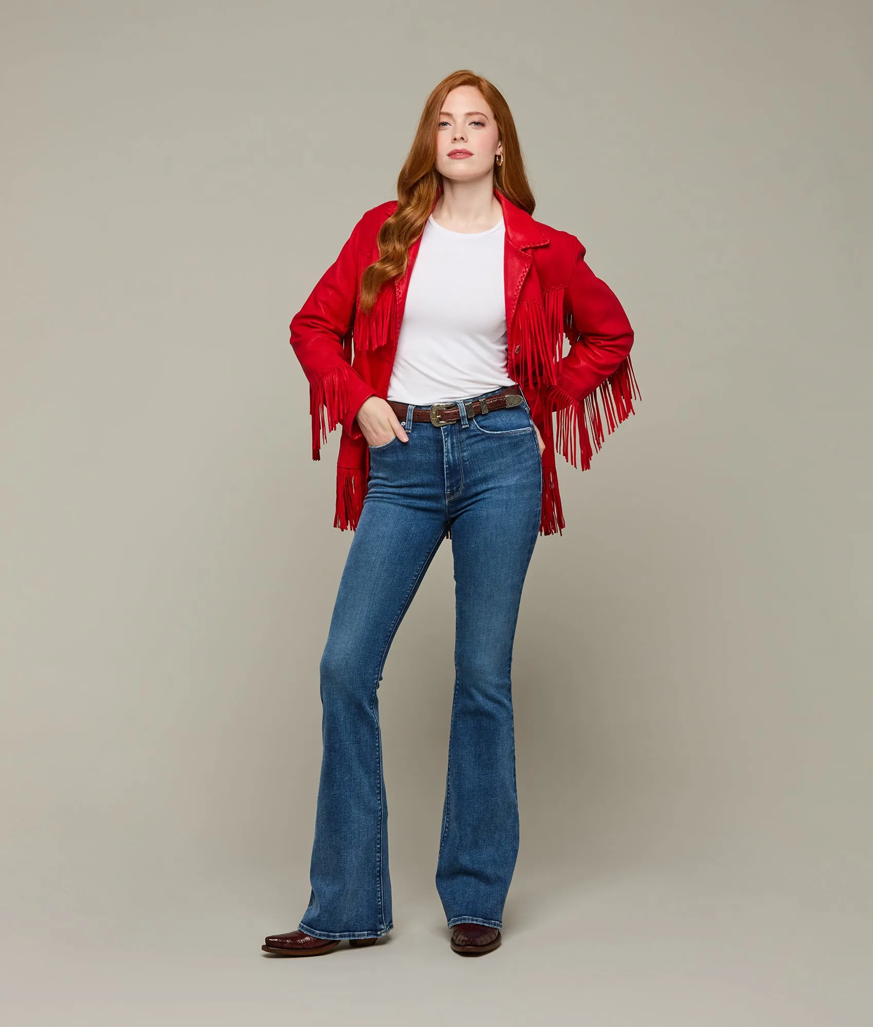 Holly High-Rise Flare Jean :: Harvest