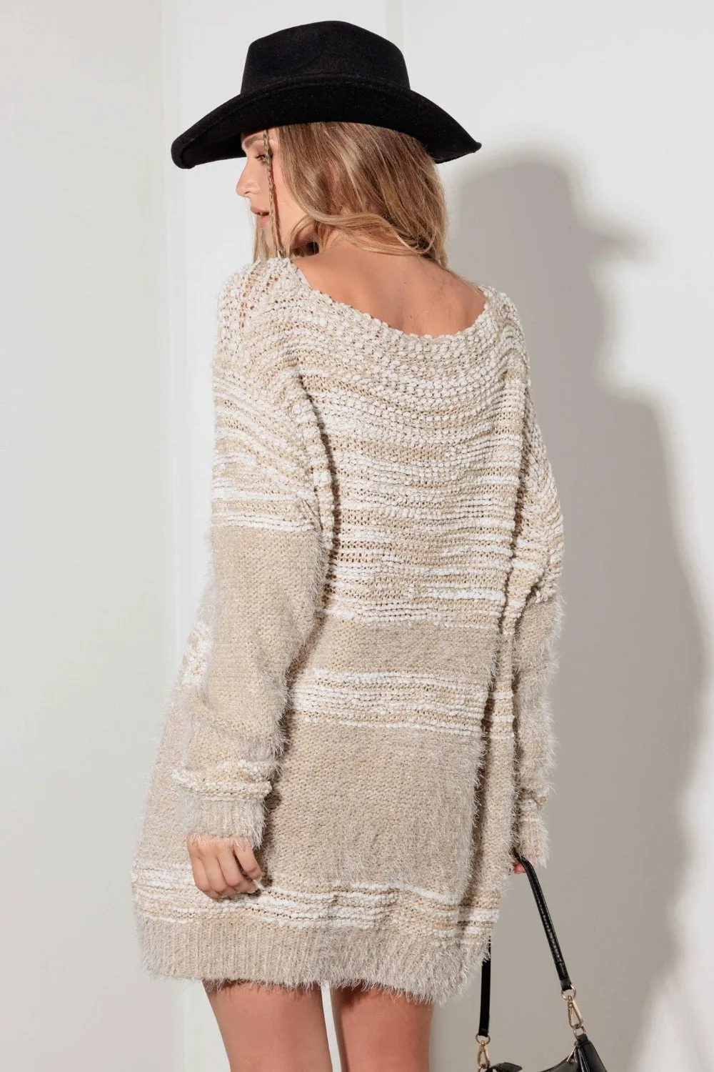 Just BE. Tasha Thinkable Sweater Dress -Ivory