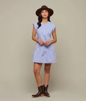 Lachlan Button Dress :: Periwinkle