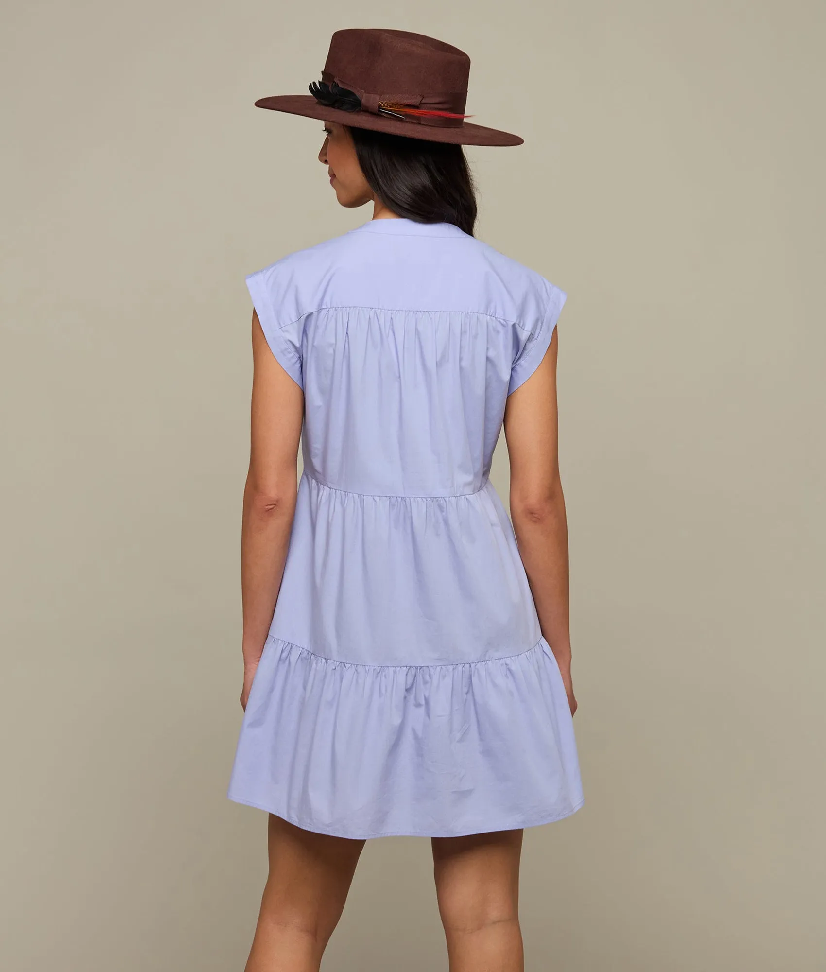 Lachlan Button Dress :: Periwinkle