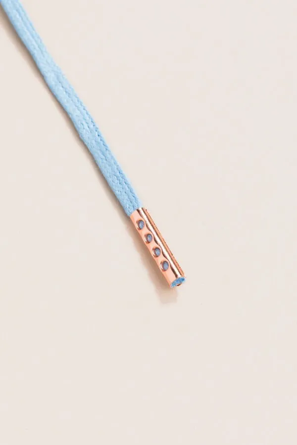 Light Blue | 4 mm Round Waxed Shoelaces