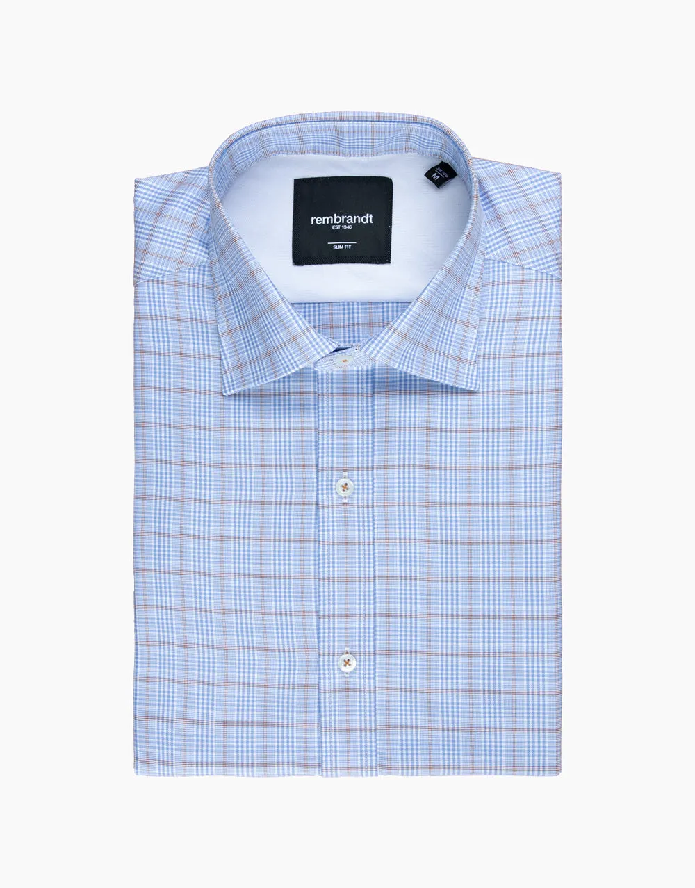 London Brown & Blue Check Shirt