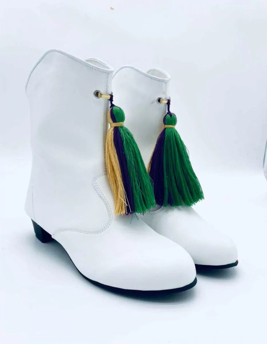 Majorette Boots w. Mardi Gras Tassel