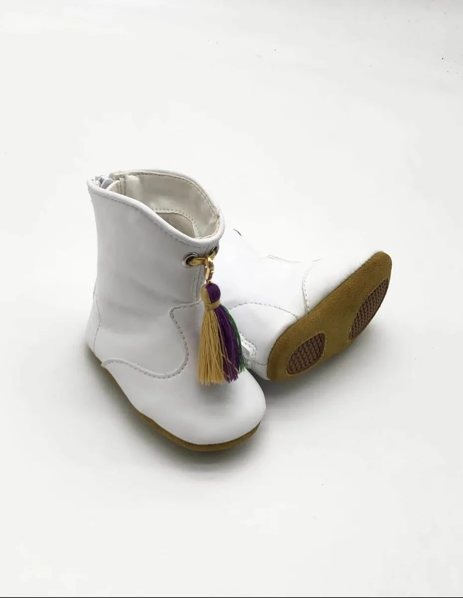 Majorette Boots w. Mardi Gras Tassel