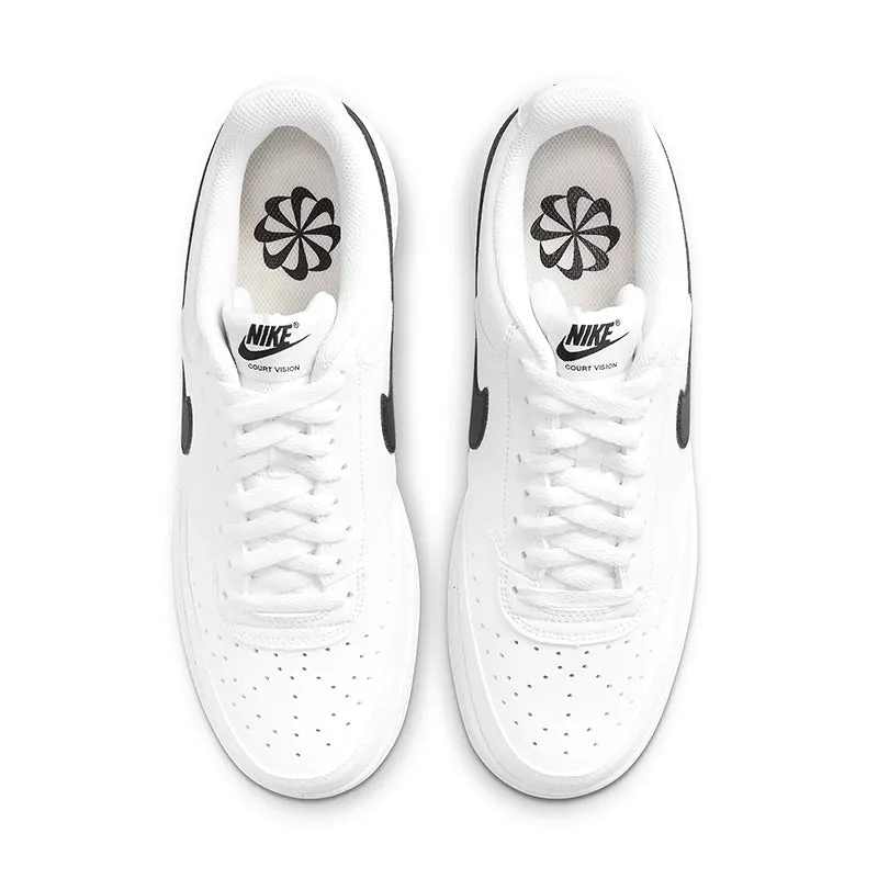 Men's Court Vision Low Next Nature White/Black/White