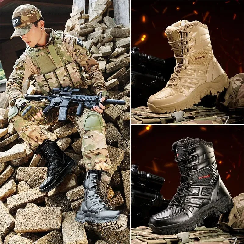 Men's field boots men's high top outdoor shoes men's combat boots field desert special professional training tactical boots