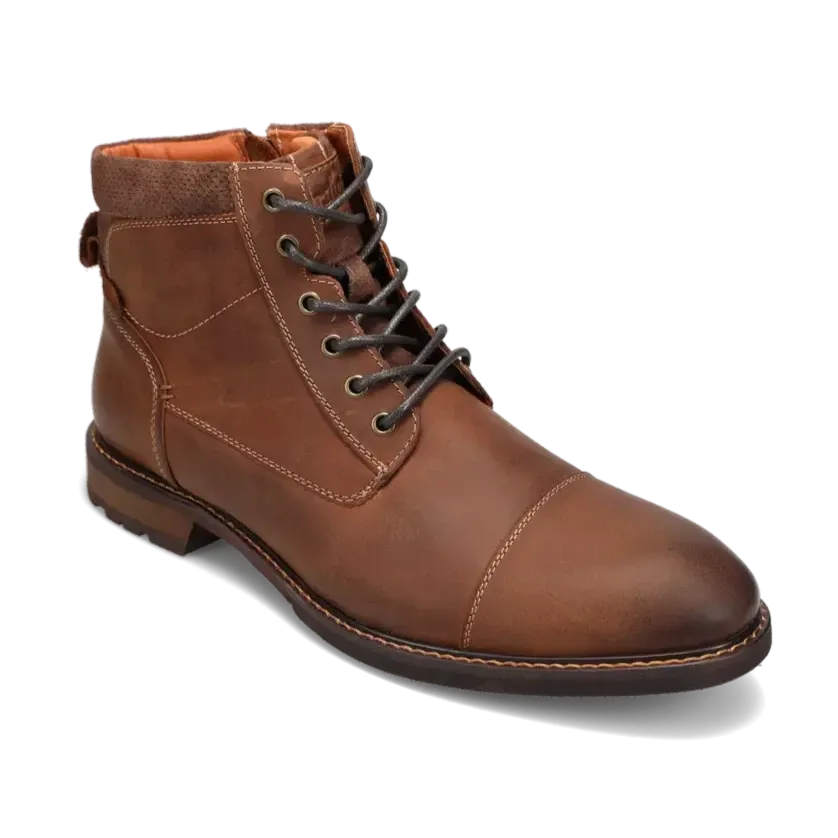 Men's Lodge Cap Toe Lace Up Boot Brown