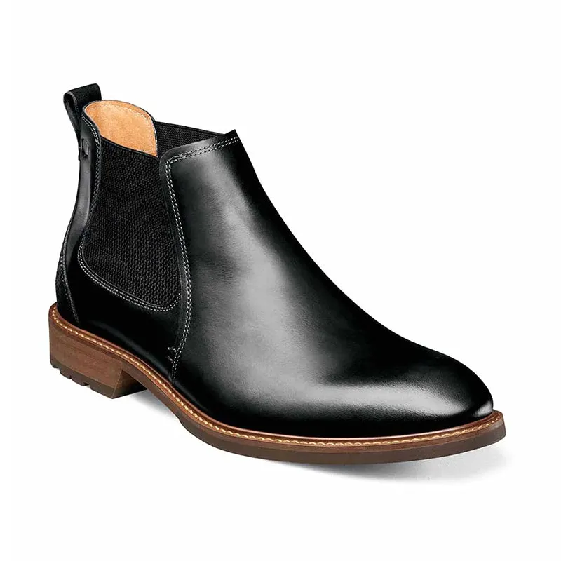 Men's Lodge Plain Toe Black Crazy Horse