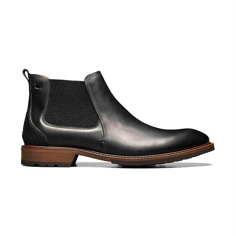 Men's Lodge Plain Toe Black Crazy Horse