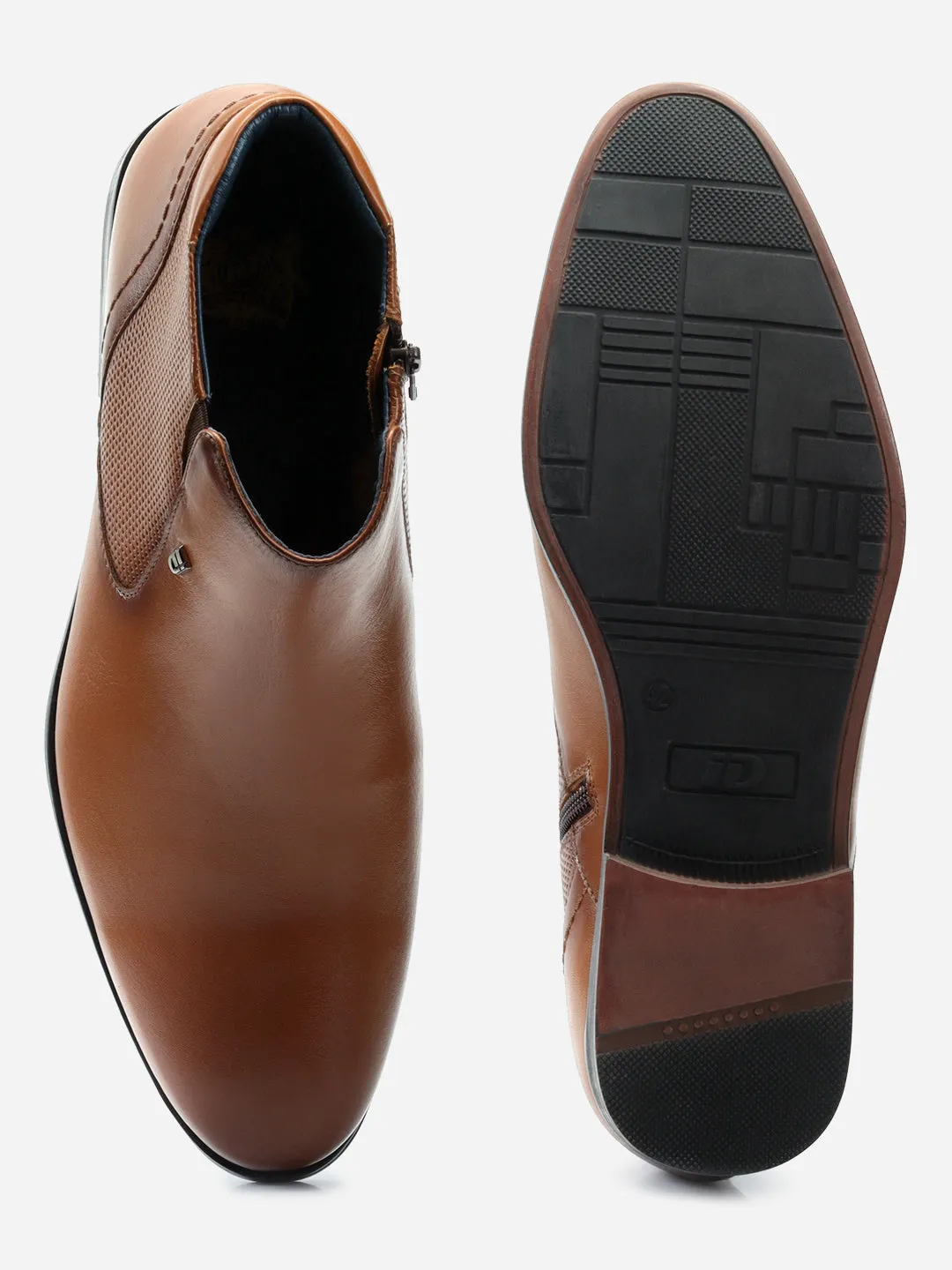 Men's Tan Slip On Ankle Height Formal  (ID2145)