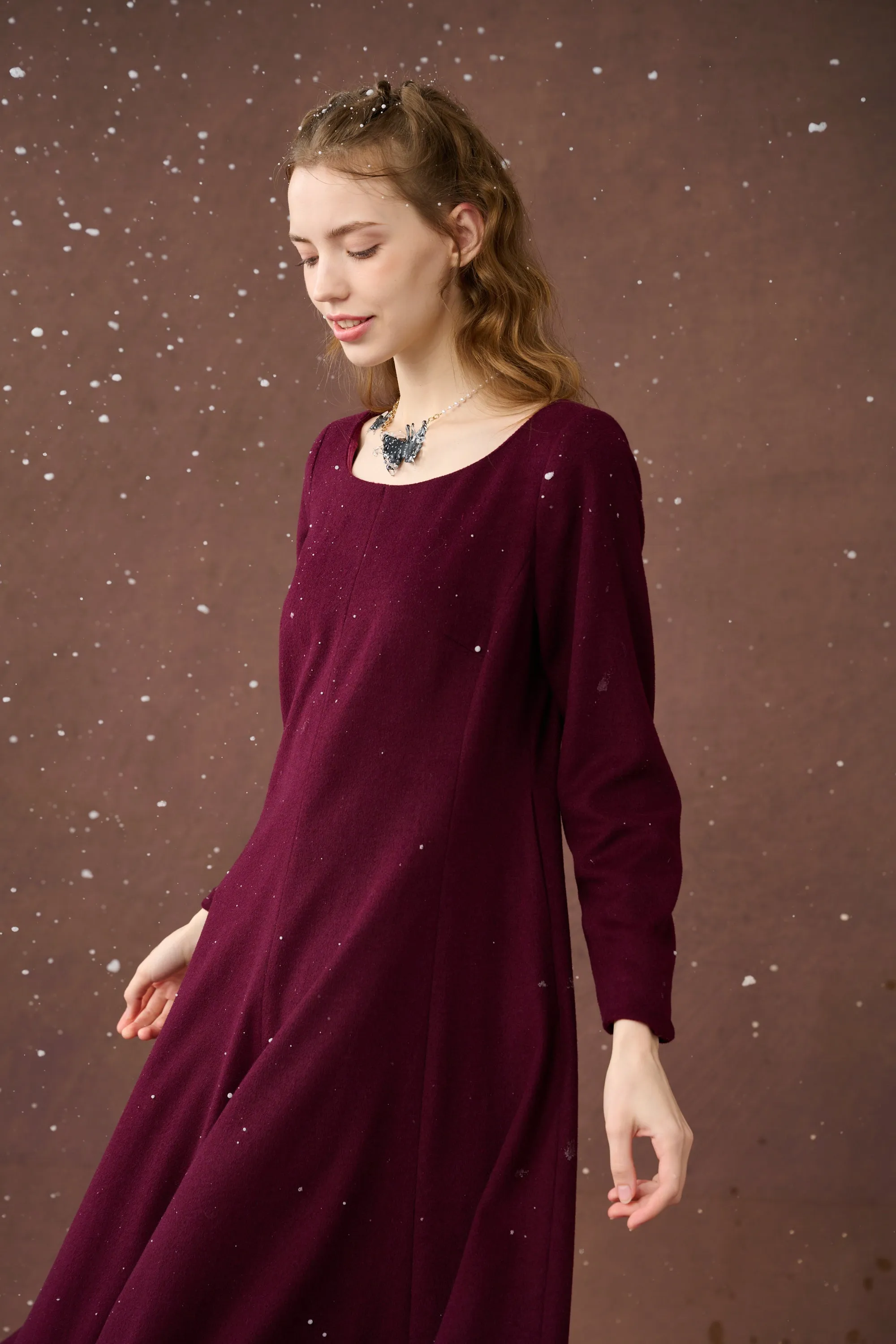 Mistletoe 17 | Vintage wool dress in Purple