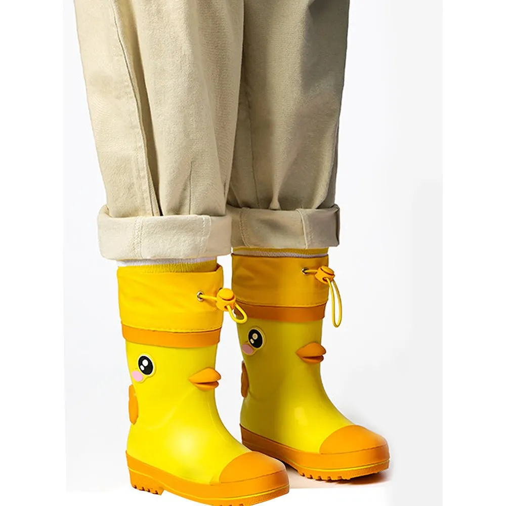 Mr. Daffy Quackhead Flexible Rubber Rain Gumboots for Toddlers and Kids