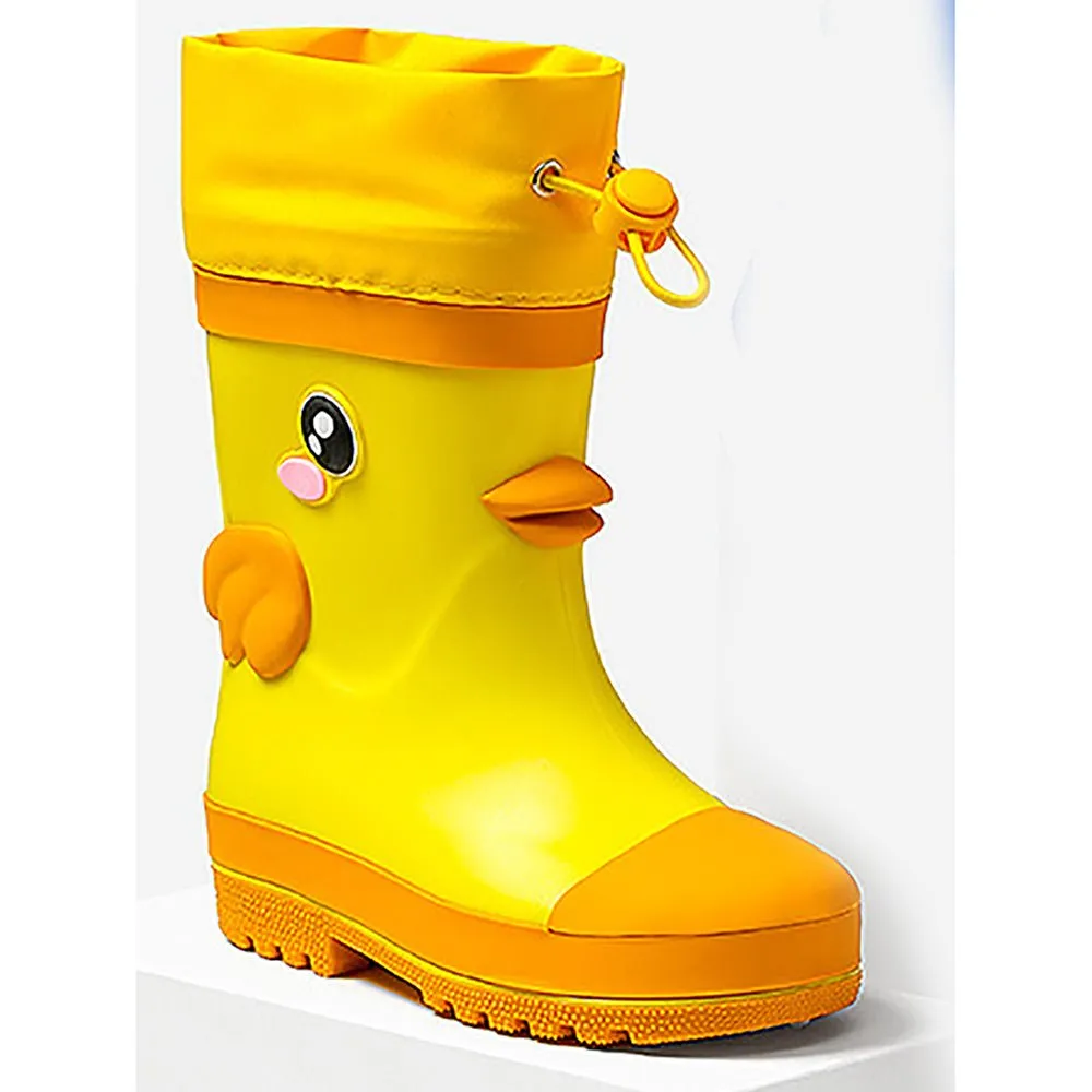 Mr. Daffy Quackhead Flexible Rubber Rain Gumboots for Toddlers and Kids